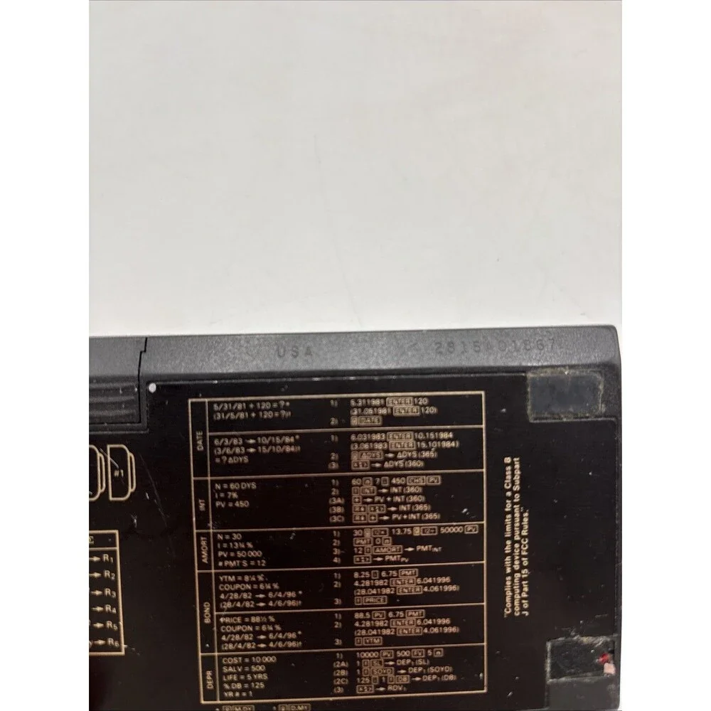 Vintage 1986 HP 12C Financial Calculator - MADE IN USA -